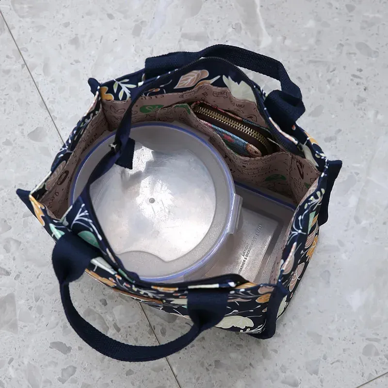 Sac à main en nylon imprimé, sac à lunch portable, pour le travail et le rangement quotidien, idéal pour les mères, 250318 l_voghion.com