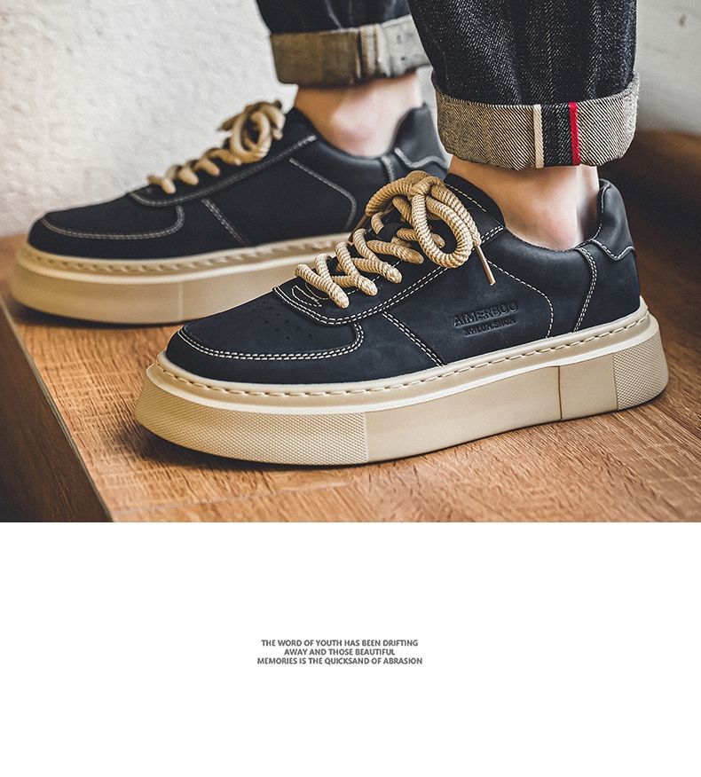 Chaussures de travail d'automne pour hommes 2024, nouvelles chaussures de sport décontractées à semelles épaisses, antidérapantes, résistantes à l'usure, protection du travail, tendance_voghion.com