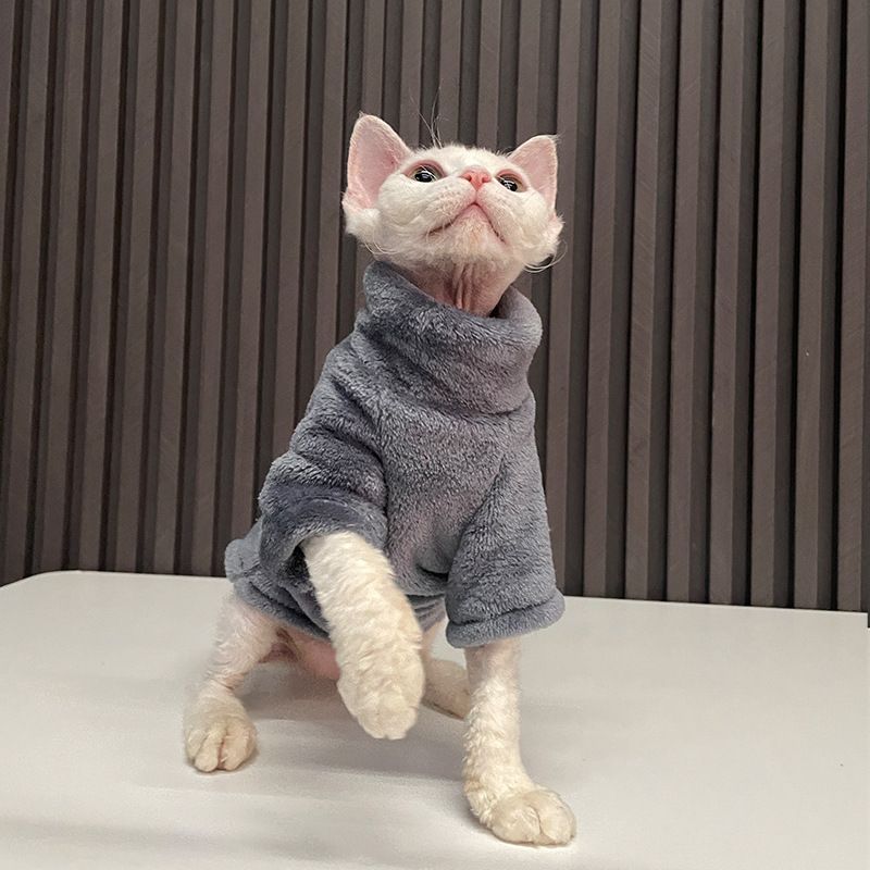 Winter Warm Hairless Small Medium Dogs, Turtleneck, Sweater, Jacket Puppies And Cats, Coat, Clothing For Cats Chihuahua By PawParty Store_voghion.com