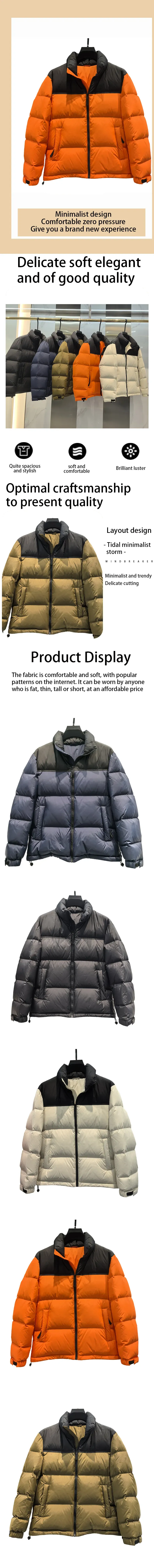 Giacca imbottita calda con collo alto - Capospalla alla moda in tessuto di nylon e seta_voghion.com