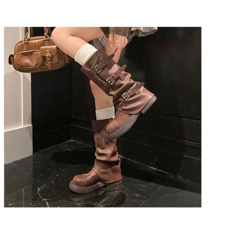 2025 New Pleated Plush Short Women's Melder Boots Fashionable And Versatile_voghion.com