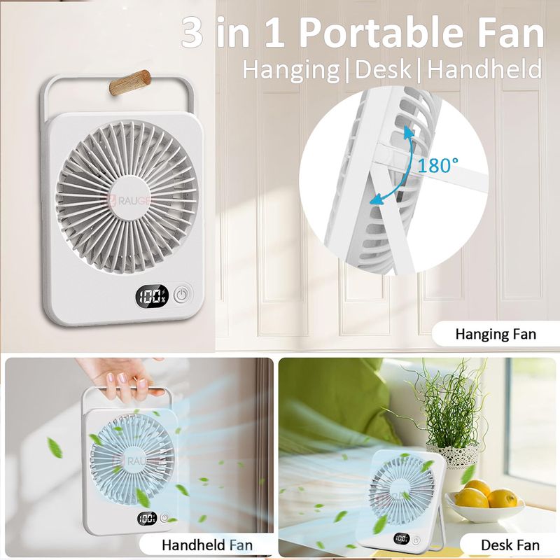 Portable Desktop Mini Foldable USB Rechargeable Wireless Electric Small Silent Personal Table Fan For Camping Office_voghion.com