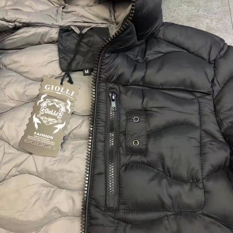 Abbigliamento maschile Cappotto invernale in cotone da uomo Giacca invernale da uomo Cappotto casual da uomo con cerniera e cappuccio in tinta unita in cotone con tasche_voghion.com