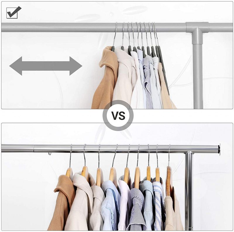 Magic Anti-Wrinkle Adult Plastic Flocked Multi-Functional Non-Slip Hangers_voghion.com