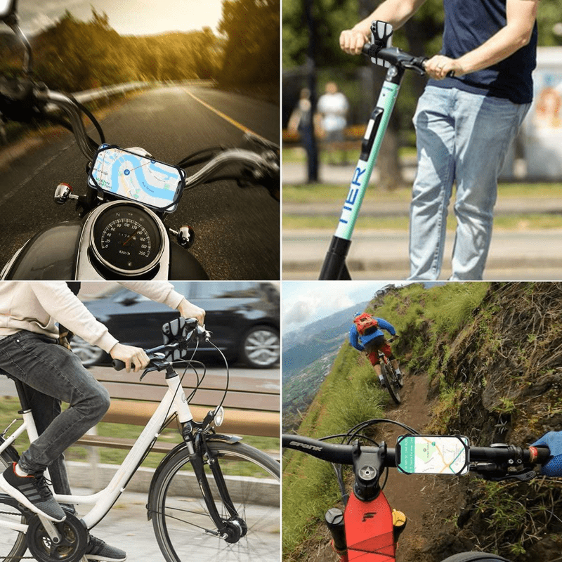 Suport pentru telefon cu rotație la 360° pentru ciclism, husă din silicon pentru ghidon, pentru bicicletă_voghion.com