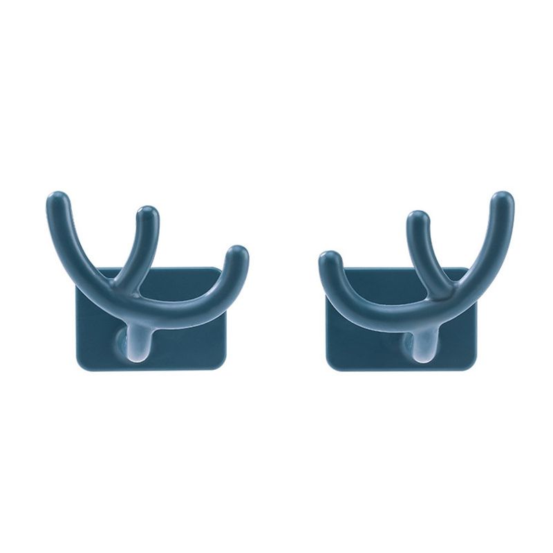 2er-Set kreative Geweihhaken, kombinierbar mit wandmontierten multifunktionalen Küchenregalen, Deckelhaltern und Schneidebretthaltern_voghion.com