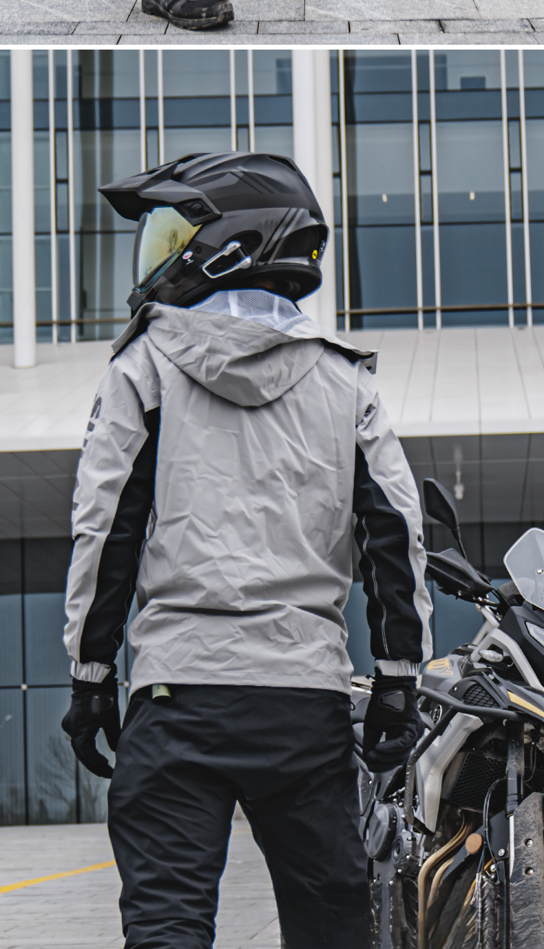 SULAITE Motorcycle And Rain Set Outdoor Riding Full Body Split Raincoat Pants With Hidden Shoe Covers_voghion.com