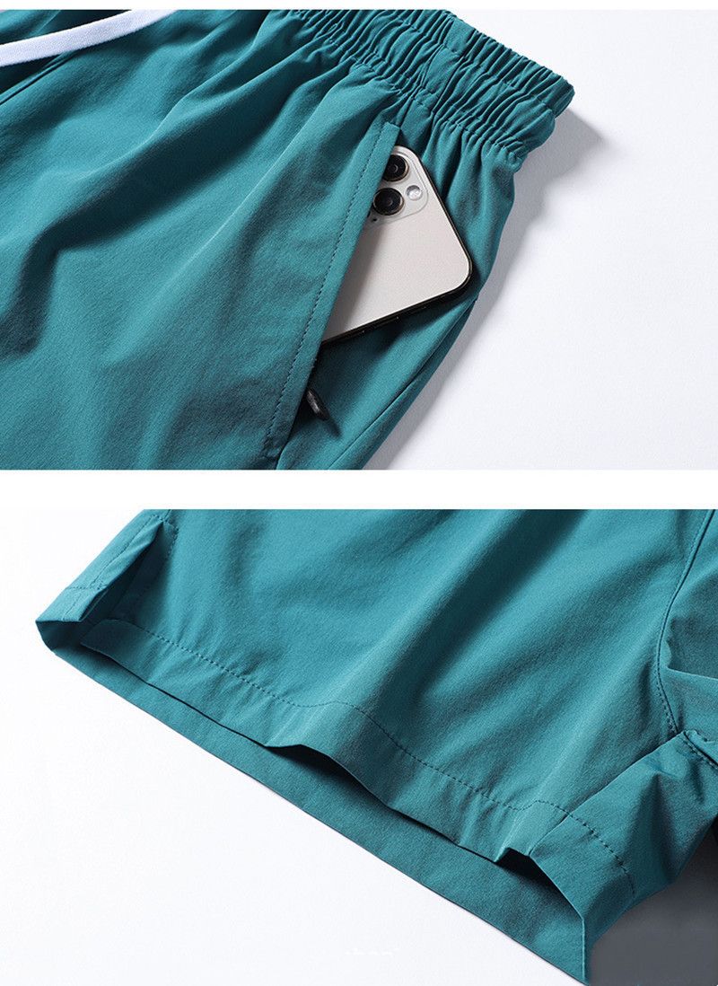 Men's Breathable Stretch Shorts - Elastic Casual 3-Inch Gym Shorts With Loose Straight Cut, Quick-Dry & Lightweight For Beach, Running, Summer_voghion.com