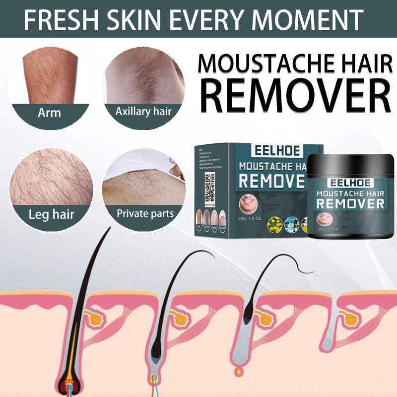 Crema demachiantă EELHOE pentru bărbați curăță corpul, rănește pielea, barba este ușoară, nu irită axilara, pieptul_voghion.com