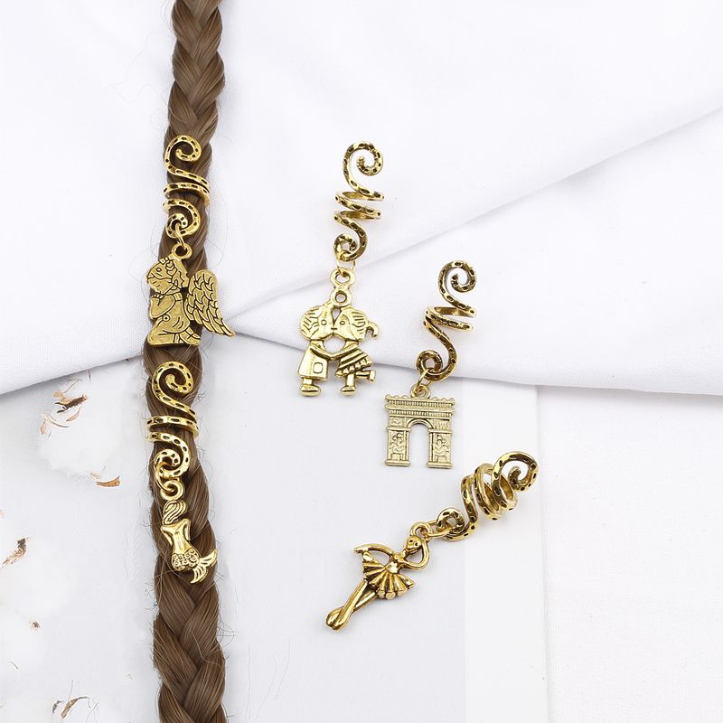 Fermagli per capelli con dreadlock, ornamenti per capelli in lega hip-hop, anelli per capelli a spirale a tema, accessori per capelli alla moda e cool per trecce da ragazza_voghion.com