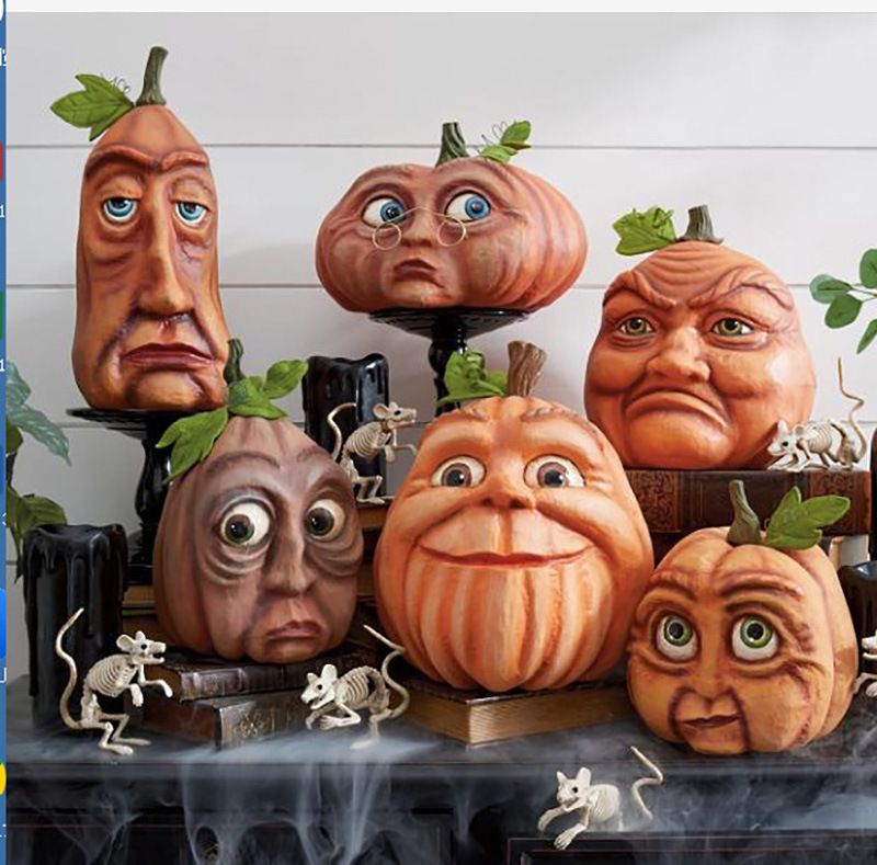 Halloween Kürbis Außendekoration Geisterparty Hof Veranstaltungsort Dekoration Kürbiskopf Gartendekoration_voghion.com
