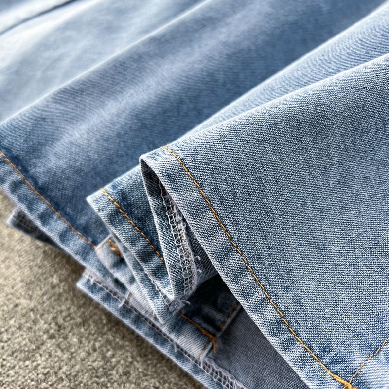 Abito estivo senza maniche da donna, con vita sottile e taglio aderente, lungo e retrò, in denim, da donna_voghion.com