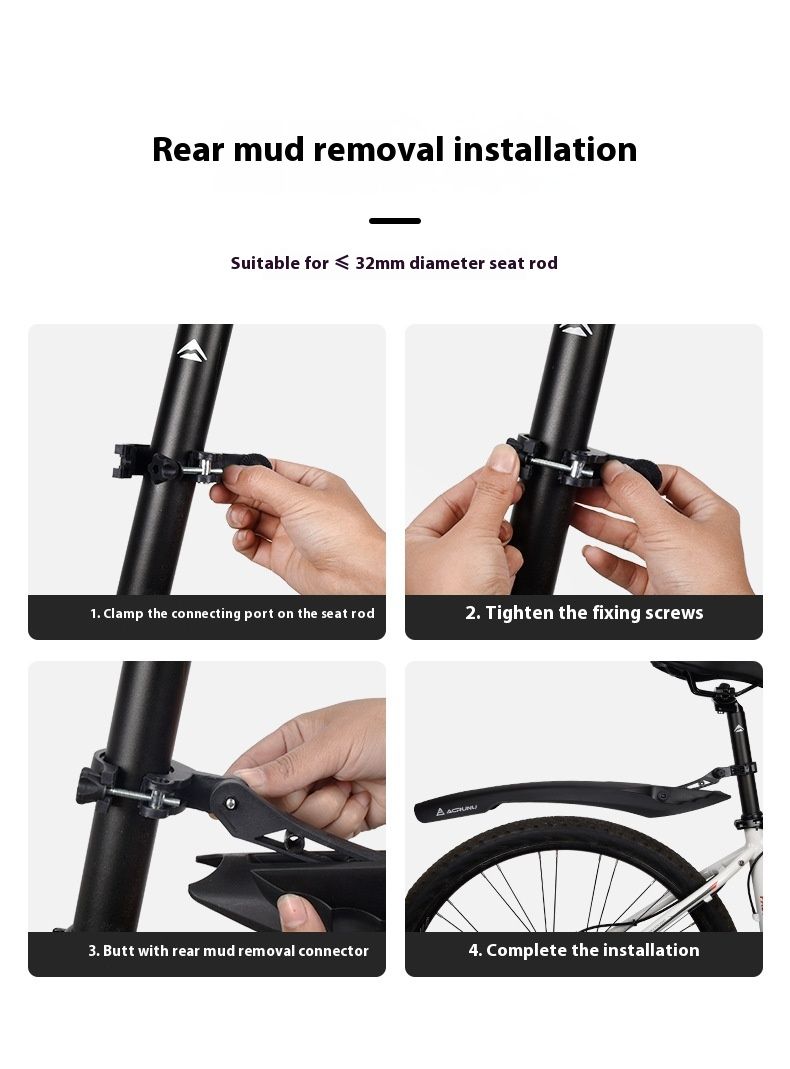 ACRUNU Fahrrad Mountainbike Rad komplett umwickelt Fliesen hinten Kotflügel 26 Zoll Regenschutz_voghion.com