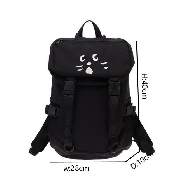 Mochila de viaje para exteriores de gran capacidad con diseño de gato, moderna y sencilla para estudiantes, para mujer._voghion.com