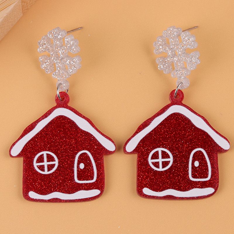 Orecchini pendenti creativi con campanella in acrilico, personalizzati con albero di Natale e maglione da uomo anziano_voghion.com