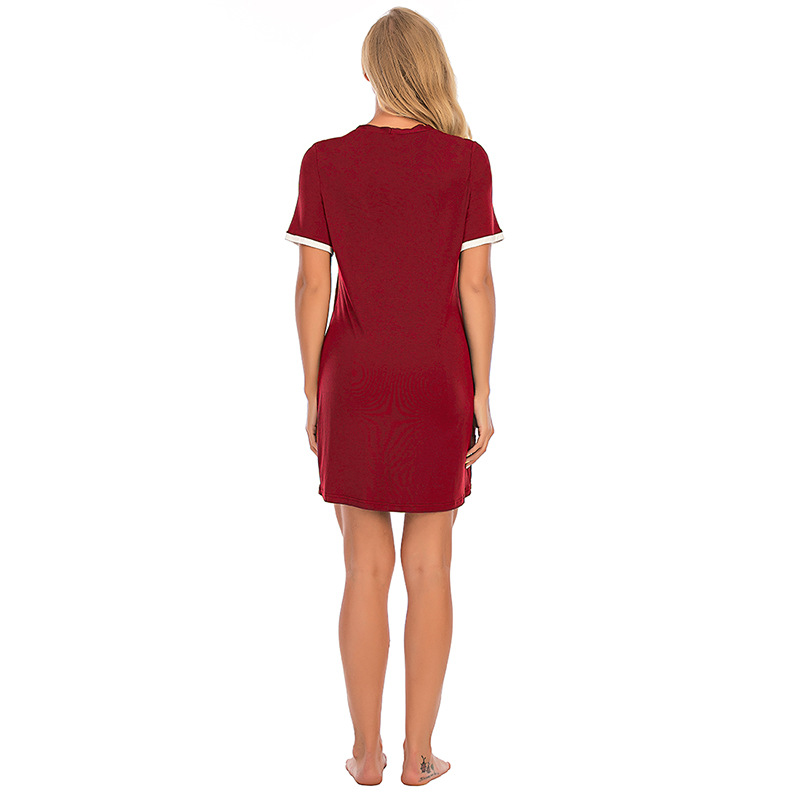 Indumenti da notte da donna Camicia da notte loungewear Camicia da notte sexy casual comoda e fresca_voghion.com