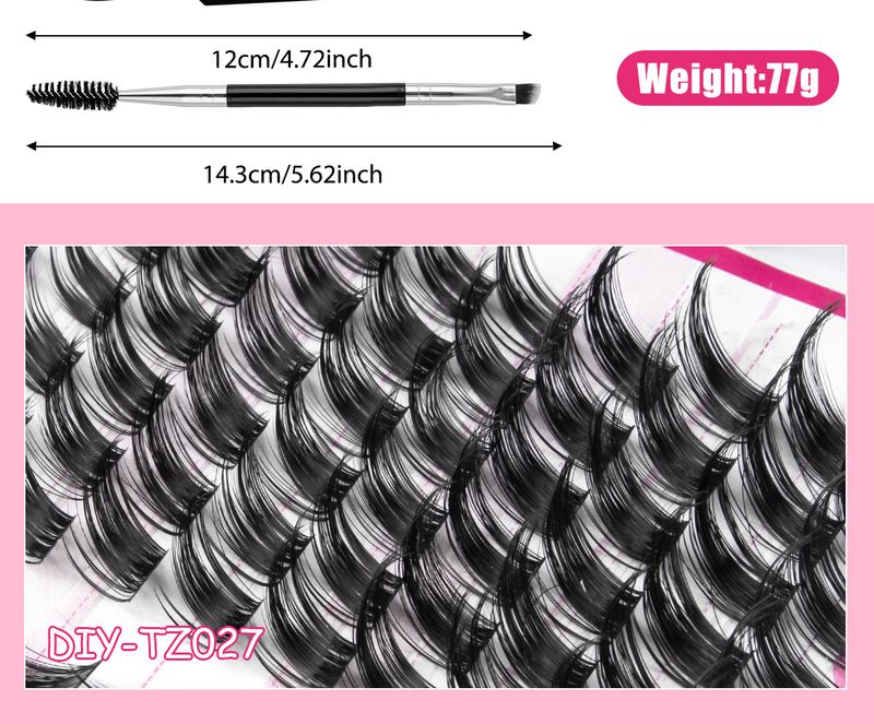 European and American cross border single cluster D curved hair false eyelashes exquisite gift box set DIY segmented natural thick eyelashes_voghion.com