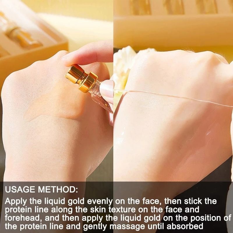 Neuer Gesichtsfüller, resorbierbarer Kollagenproteinfaden, straffendes Facelifting, pralles Seidenfibroin, Linienschnitzerei, Anti-Aging-Hautpflegeserum_voghion.com