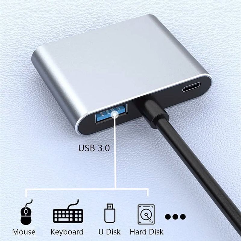 4k UHD Display C Thunderbolt3 Dual HD TV Extend 2 Monitors USB 3.0 Hub Type-C Dock PD Fast Charging For MacBook Pro Air_voghion.com
