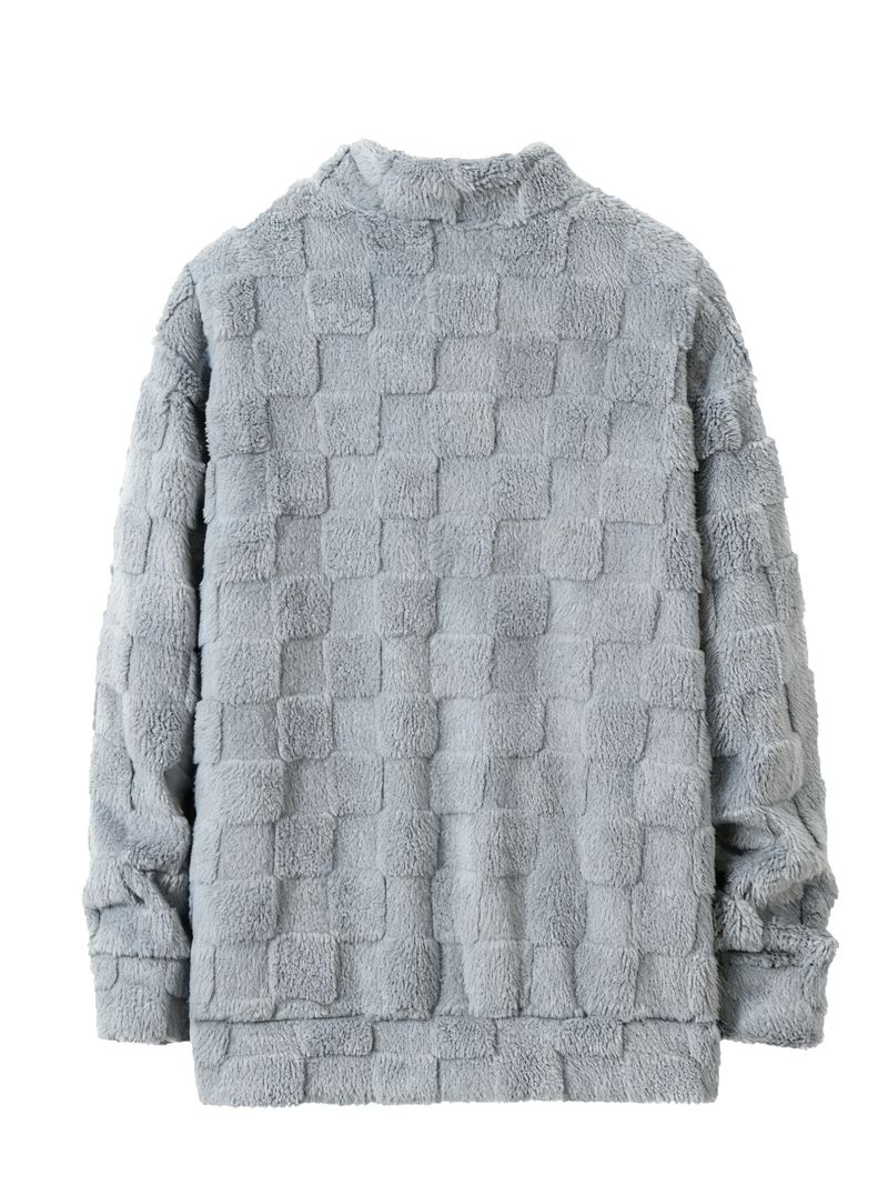 Leichtes Herren-Kapuzensweatshirt mit halbem Reißverschluss, lässiger Langarmpullover für Herbst und Winter, atmungsaktiv und bequem, schmale Passform, einfarbig_voghion.com