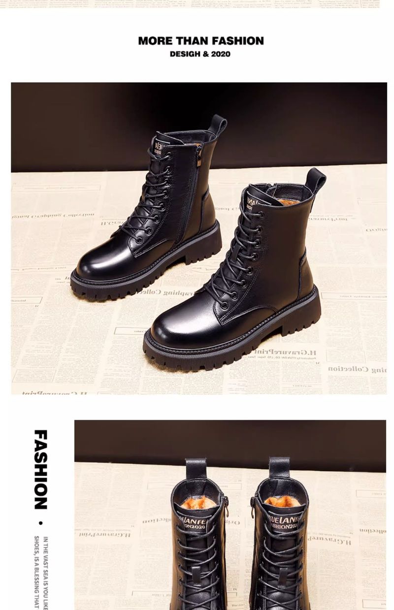 Botas de invierno para mujer, modelo Snow 2025, nuevo estilo, forradas con forro polar, gruesas, hasta media pantorrilla, impermeables, antideslizantes, con detalles de piel y lana._voghion.com
