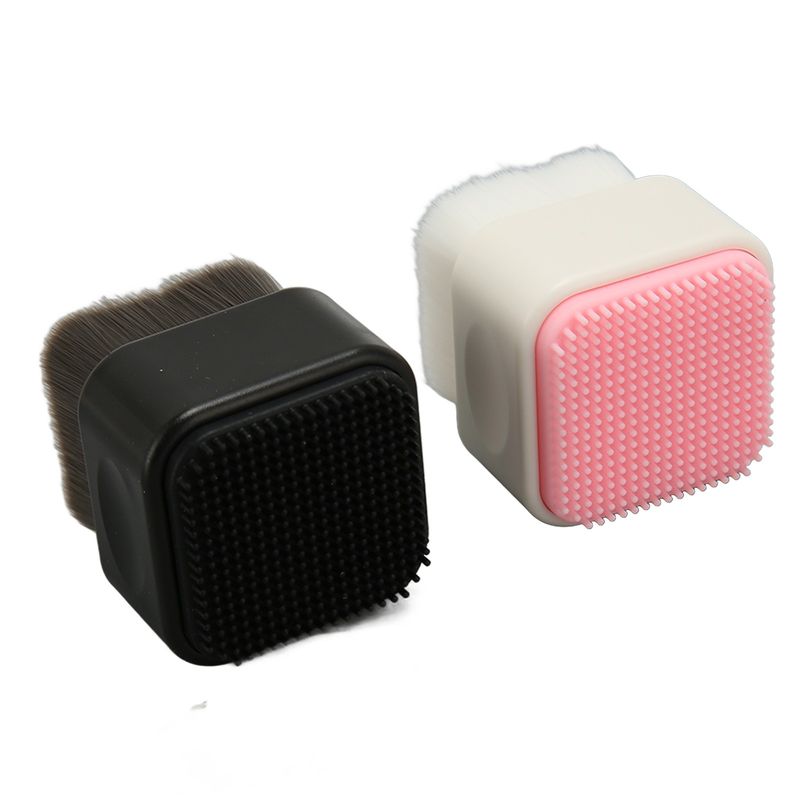 2pcs doppelseitige Gesichtswäscher weichen Borsten abgestorbene Haut entfernen Massage Faci XAT_voghion.com