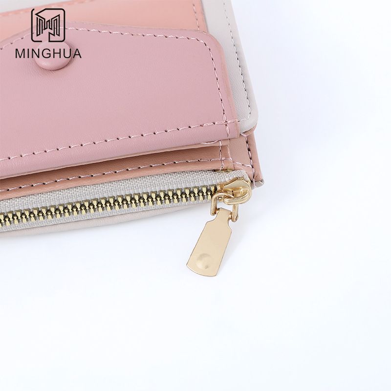 New wallet women's short card holder 2023 fresh simple geometric pattern cross-border coin purse source manufacturer_voghion.com