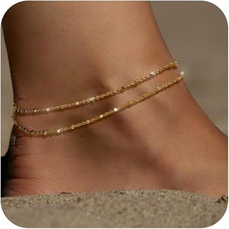 Korean And Japanese Fashion Hip-Hop Versatile Minimalist Style Cuban Single Double Layer Braided Chain Gold Silver_voghion.com