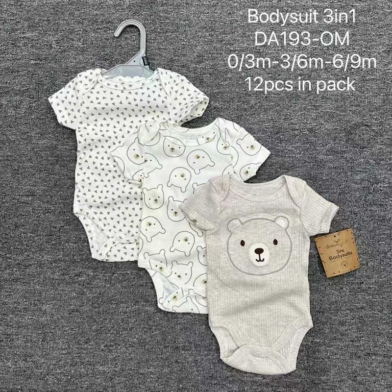 Baby Kreuz Grenze Großhandel Spot Export Neugeborenen Ärmelloses Dreieck Krabbeln Kleidung Außenhandel männer 3PCS_voghion.com