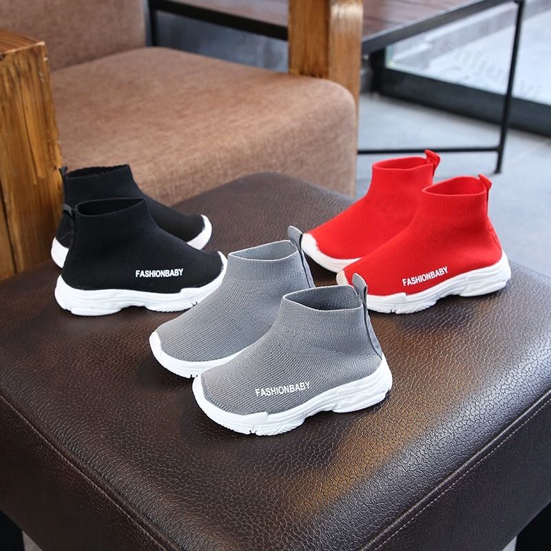 Kinder Turnschuhe Herbst 2025 Kinder Casual Schuhe Slip-on Atmungsaktive Kinder Socken Schuhe Rutschfeste Kurze Stiefel Jungen Mädchen Spor_voghion.com