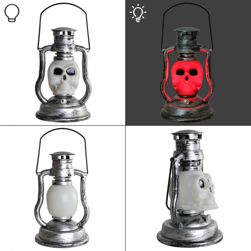 Cross Border Skull Pumpkin Lantern Halloween Battery Lantern Outdoor Garden Camping LED Portable Kerosene Lamp_voghion.com