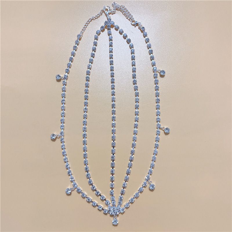 Fashionable accessories, luxurious multi-layer bridal chain, versatile temperament, rhinestone headwear, hair chain_voghion.com