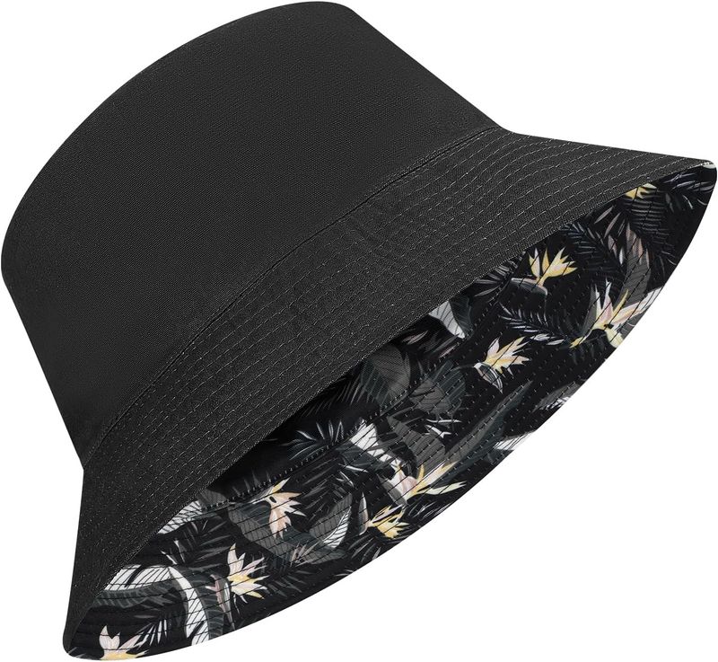 AYPOW Fischerhut Baumwolle Doppelseitig tragbar XL/XXL Unisex, Modisch Großformat Breite Krempe Bucket Hat Sommerhut Sonnenhut Outdoor Leicht Faltbar_voghion.com