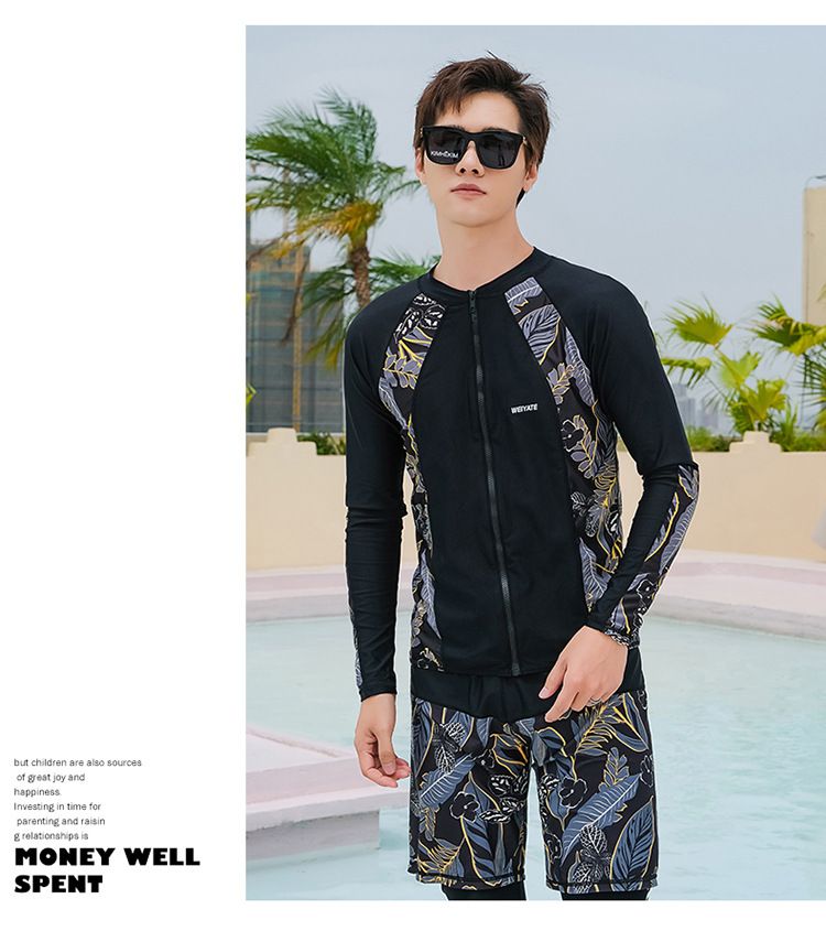 Familienkleidung Familien-Sonnenschutz-Badeanzug, separater, großer, schmaler Surf-Neoprenanzug_voghion.com