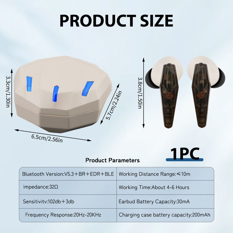 ANC + ENC Dual-mark Active Noise Reduction Wireless TWS Bluetooth 5.3 In-ear Headset_voghion.com
