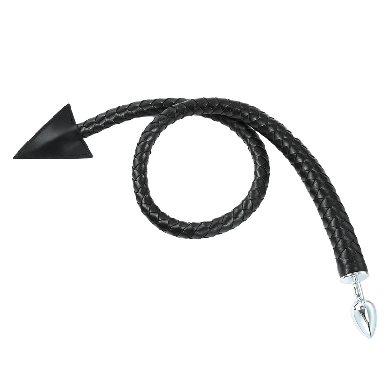 Black Sex Products PU Horsewhip Triangle Leather Whip Anal Plug Toy Flirting Sm Alternative Multi-purpose Whip_voghion.com