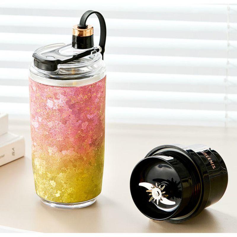 GREENIS Pure Titanium Cup Home Use Small Portable Juicer Multifunctional Fruit And Vegetable Blender Electric Iridescent_voghion.com