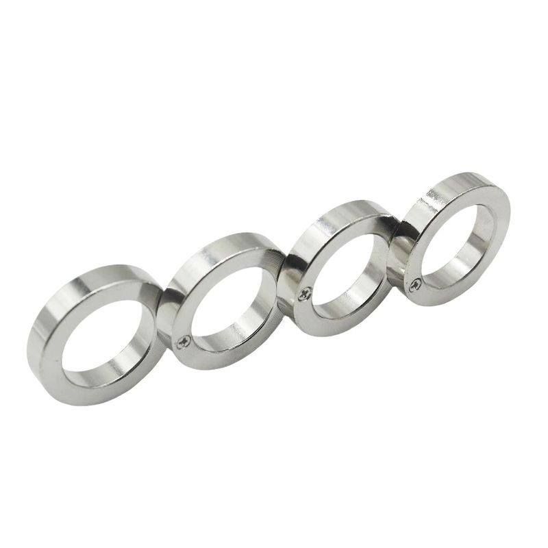 Stainless Steel Self-Defense Ring – Multi-Finger Knuckle Duster For Men & Women (Anti-Slip Grip, Screw/Rivet Style, 2/3/4-Ring Options)_voghion.com