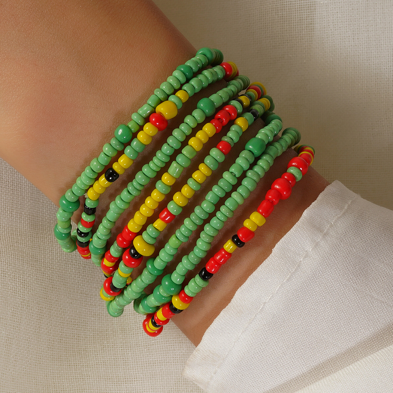 Chaîne de corps bohème tissée à la main avec perles colorées pour la taille et la plage_voghion.com