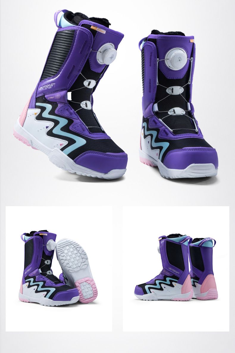 Scarpe da snowboard da neve in acciaio con fibbia automatica WS BOA e vestibilità rapida_voghion.com