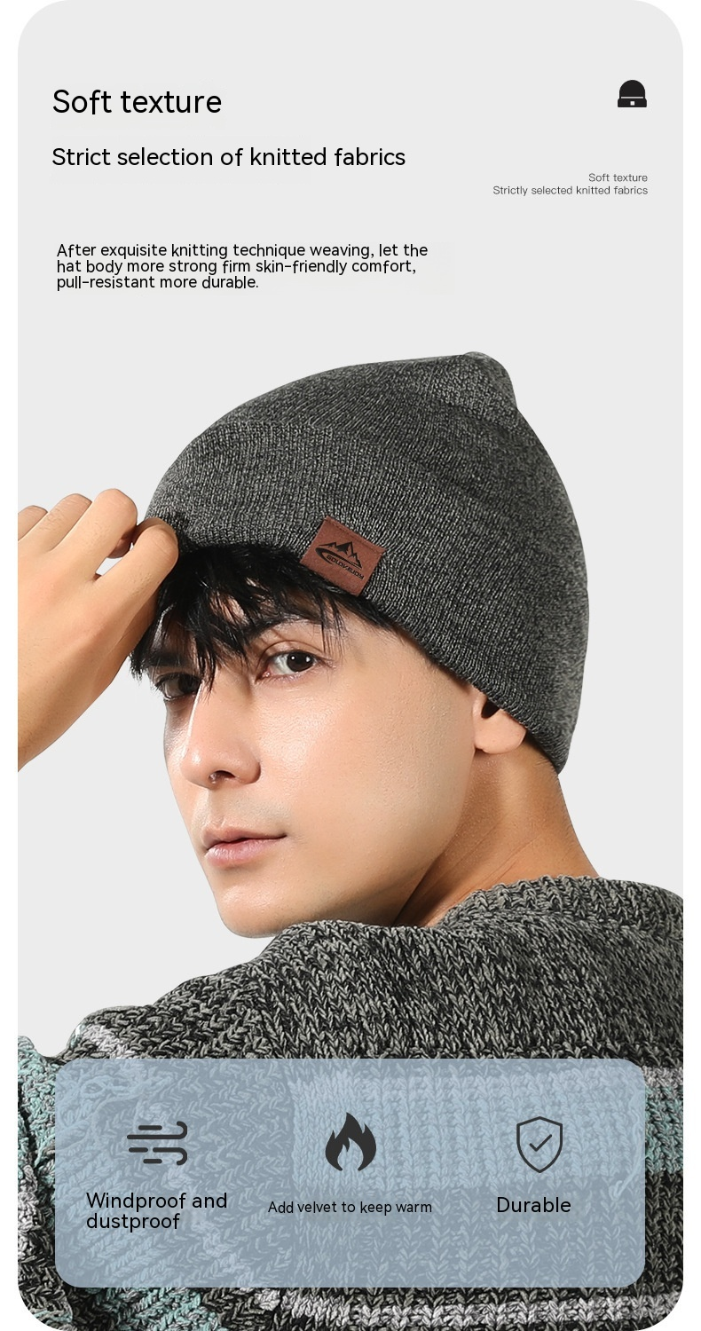 Sciarpa invernale in lana per cappello Set in due pezzi per uomo e donna, sciarpa calda antivento e resistente al freddo, ispessita e morbida, cappello lavorato a maglia_voghion.com