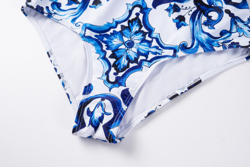 Conjunto de traje de baño de una pieza con estilo para vacaciones en la playa para mujer_voghion.com