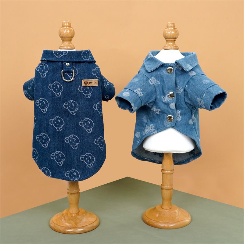 Maglietta da cowboy con corda di trazione Teddy da combattimento Abbigliamento per animali domestici per gatti Forniture per cani di piccola e media taglia_voghion.com