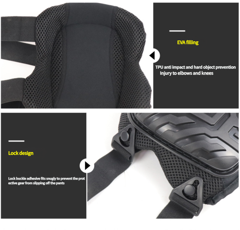 Gomitiere e ginocchiere per la protezione del lavoro. Con un design a guscio rigido, sono resistenti all'usura e antiscivolo, perfetti per le attività all'aperto._voghion.com