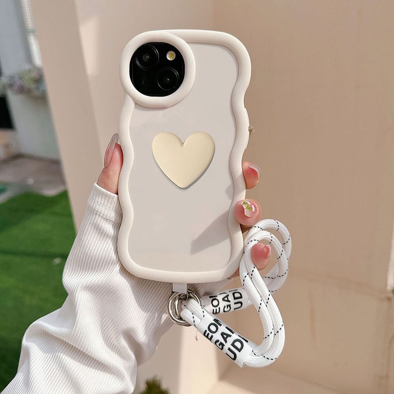 Do Samsung Galaxy A05 A05s A04s A04e A03 Core A03s A02s Pokrowiec z wiszącą liną Love Heart Candy Wavy Soft Phone Case_voghion.com