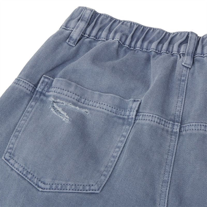 Pantalones largos de trabajo holgados, anchos y desgastados con diseño de cuchilla, vaqueros oversize desgastados y versátiles para hombre._voghion.com