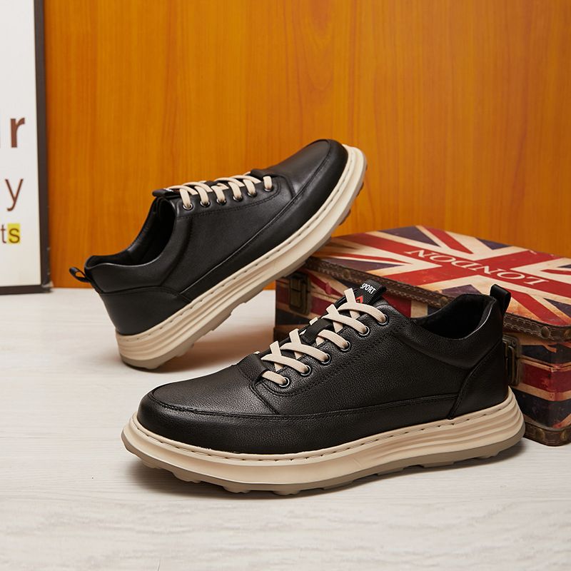 Voyage Verdickte, leichte Freizeitschuhe aus Leder für Herren – Herbst 2025 – Neue Schnürschuhe – Bequem und warm – Hersteller und Großhändler_voghion.com