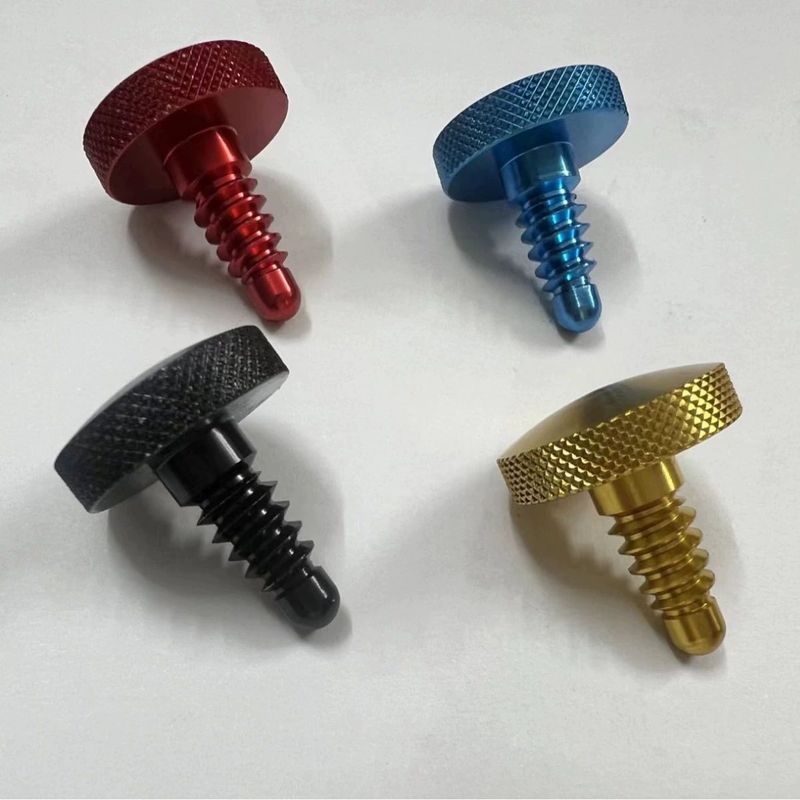 Cubierta protectora para barra de piscina tailandesa con tornillo de cola en forma de torre y pico de metal de colores, tapón de varilla de aleación de aluminio_voghion.com