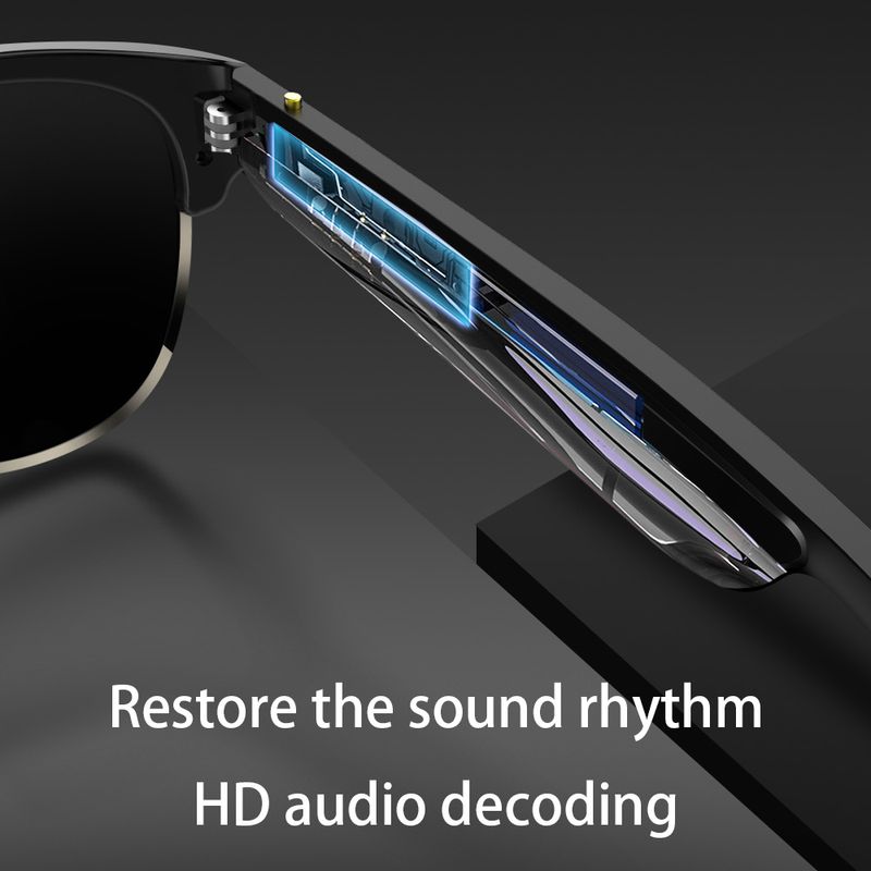 Mot blålysbriller trådløse lyd-Bluetooth-hodetelefoner Bass Hifi åpen ørehøyttaler IPX64 smarte solbriller for iOS Android_voghion.com