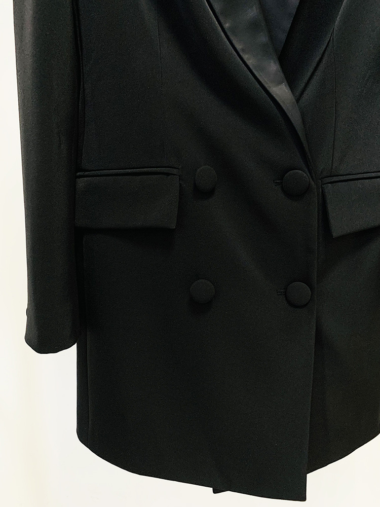 Modische Slim-Fit-Anzugjacke mit Perlen und Diamanten für Damen_voghion.com